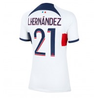 Zenski Nogometni Dres Paris Saint-Germain Lucas Hernandez #21 Gostujuci 2023-24 Kratak Rukav